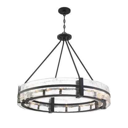 8 Light Pendant, Matte Black
