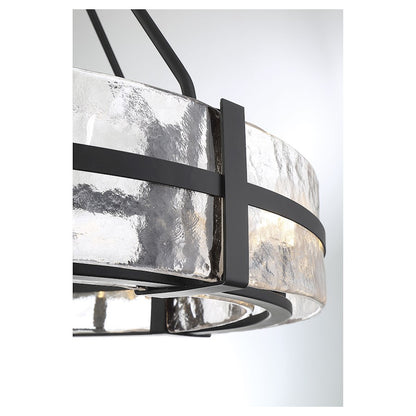 8 Light Pendant, Matte Black