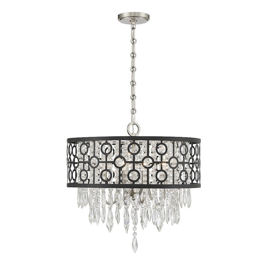 4 Light Pendant, Matte Black