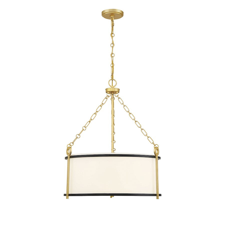 Savoy House Kian 3-Light Pendant, Matte Black/True Gold - 7-1920-3-261