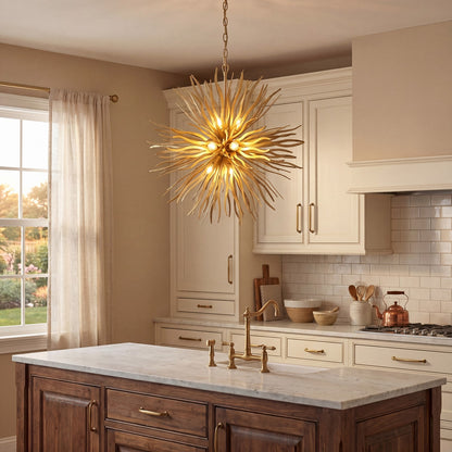 12 Light Pendant, Cavalier Gold