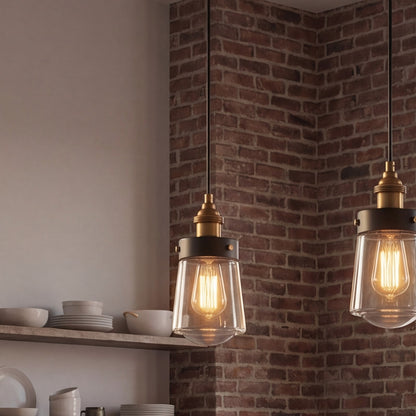 1 Light Mini Pendant, Vintage Black