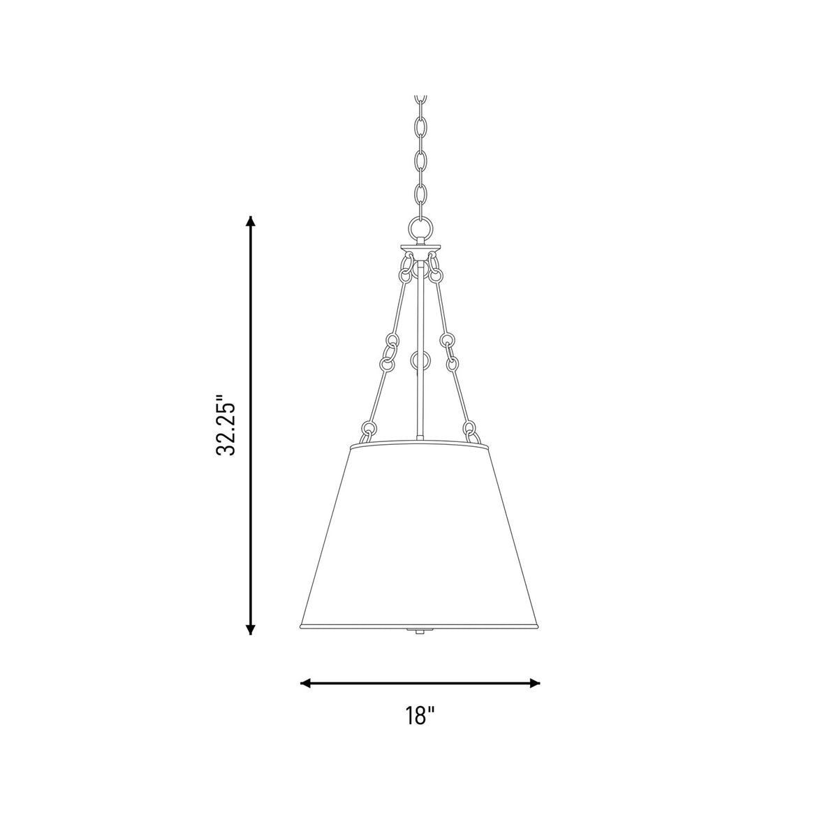 4 Light Pendant, English Bronze