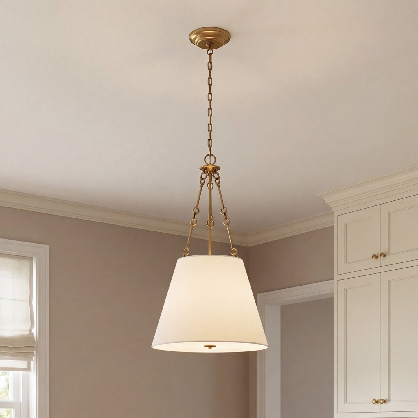 4 Light Pendant, English Bronze