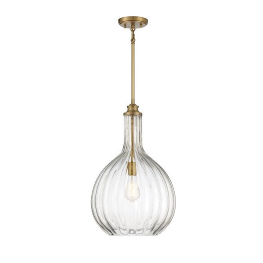 1 Light Pendant, Warm Brass