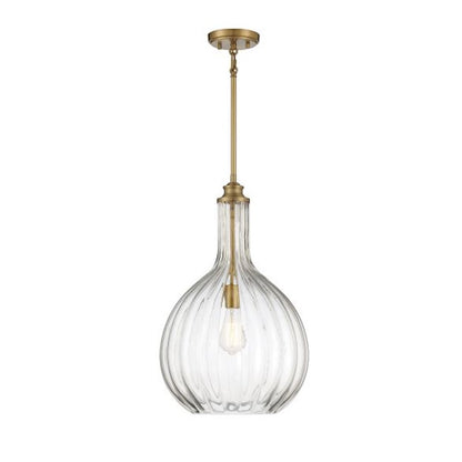 1 Light Pendant, Warm Brass