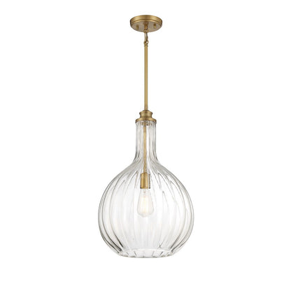 1 Light Pendant, Warm Brass