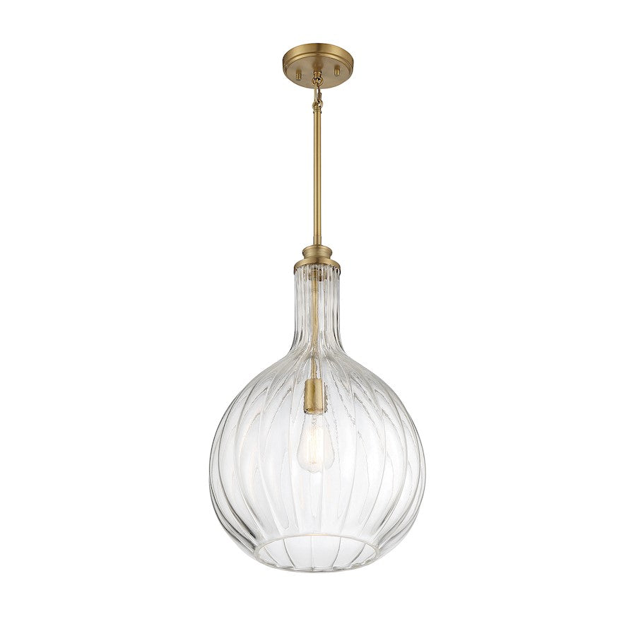 1 Light Pendant, Warm Brass