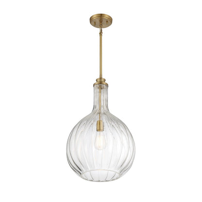 1 Light Pendant, Warm Brass