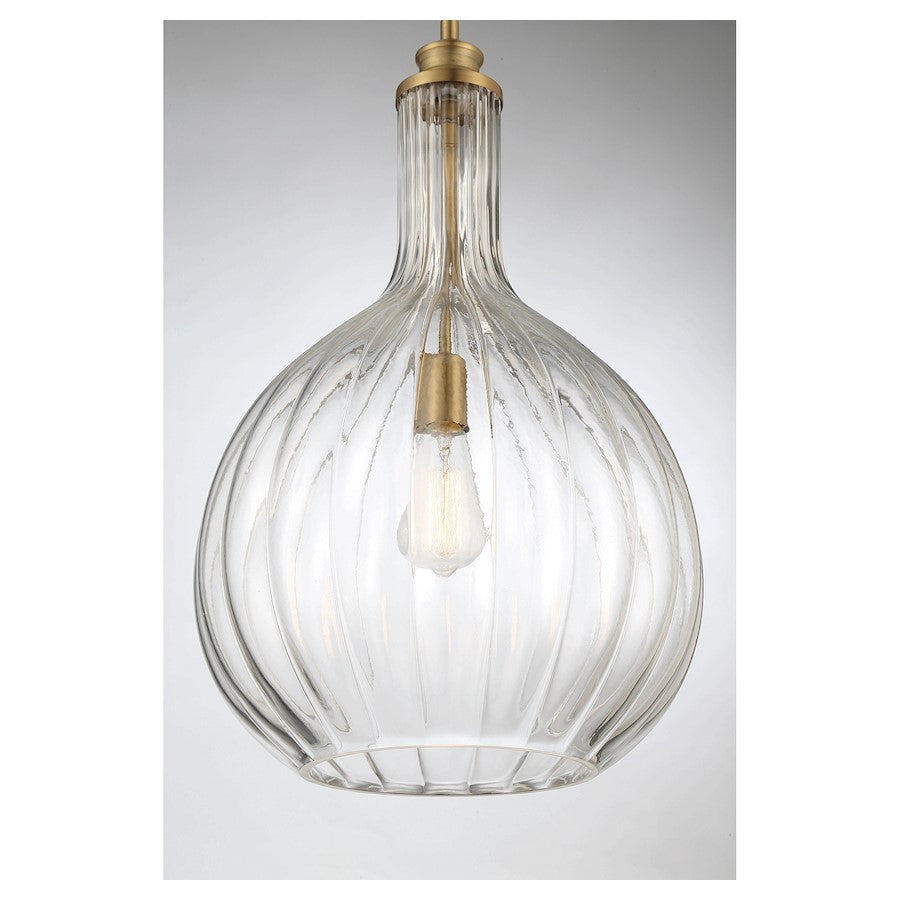 1 Light Pendant, Warm Brass