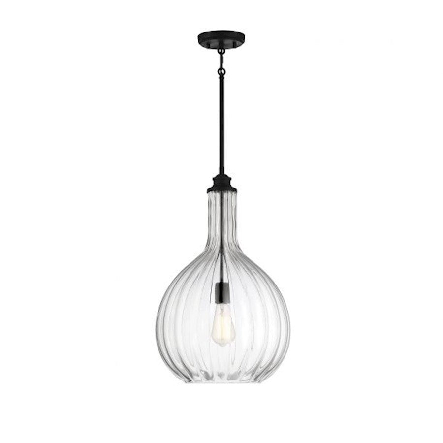 Savoy House Brandon 1-Light Pendant, Matte Black - 7-2255-1-89