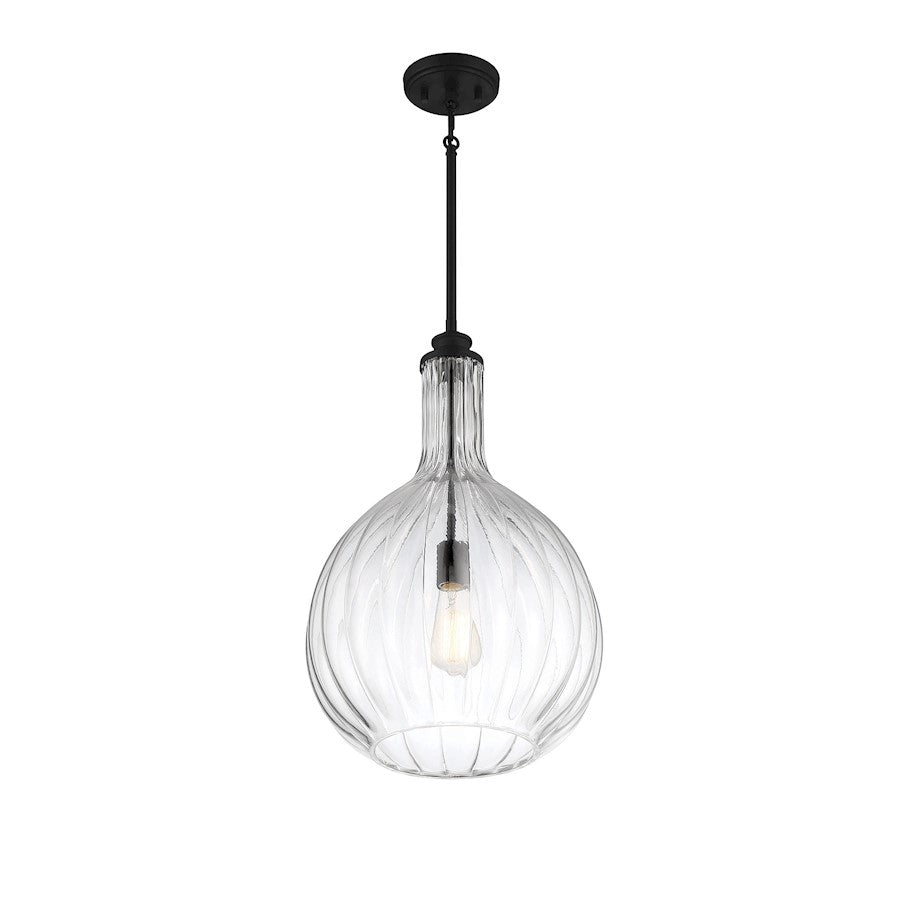 1 Light Pendant, Matte Black
