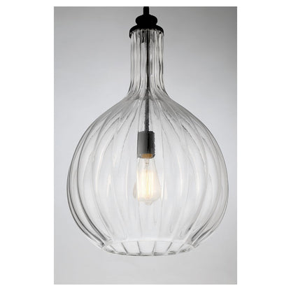 1 Light Pendant, Matte Black