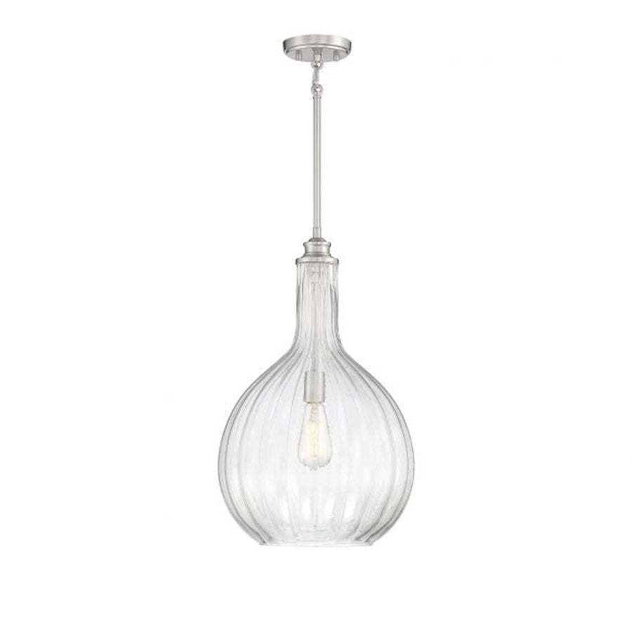 1 Light Pendant, Satin Nickel