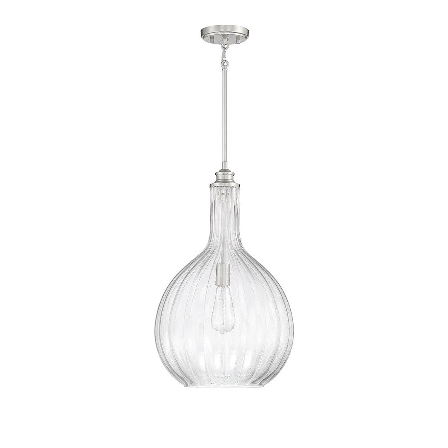 1 Light Pendant, Satin Nickel