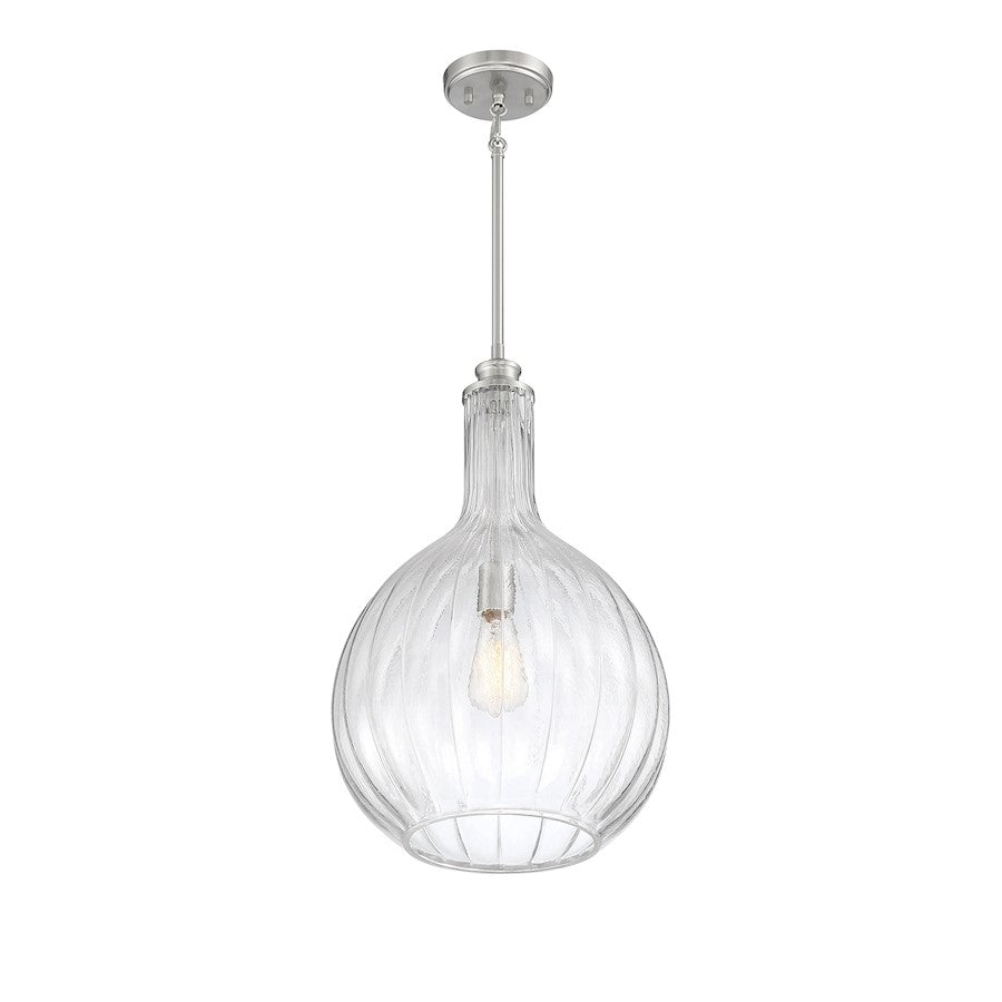 1 Light Pendant, Satin Nickel