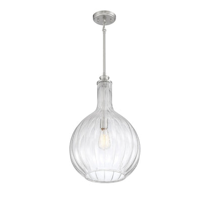 1 Light Pendant, Satin Nickel