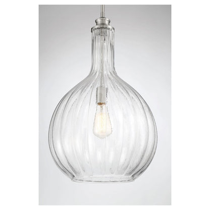 1 Light Pendant, Satin Nickel