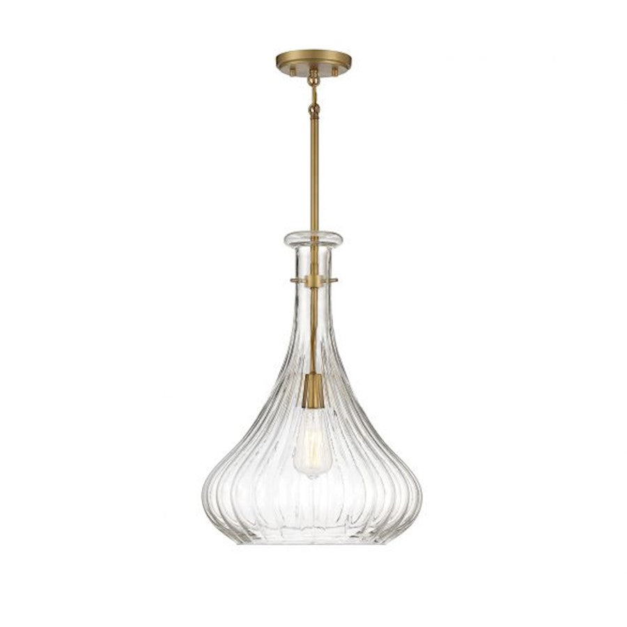 1 Light Pendant, Warm Brass
