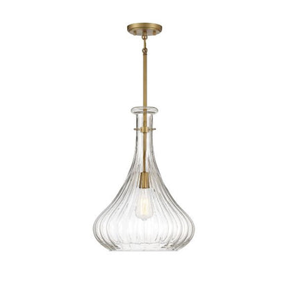 1 Light Pendant, Warm Brass