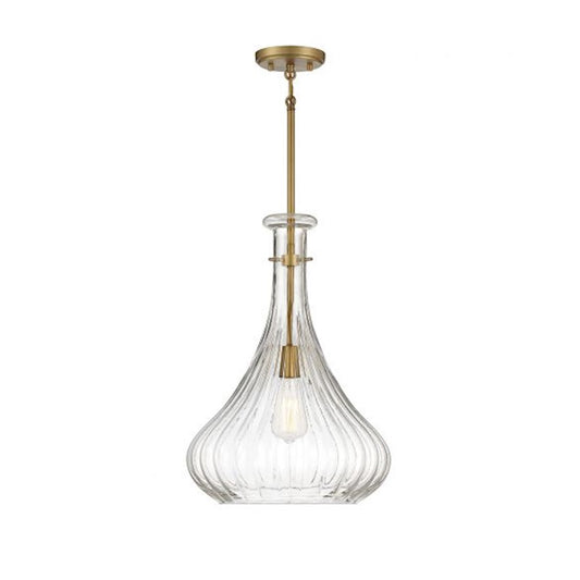 1 Light Pendant, Warm Brass