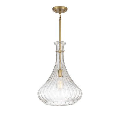 1 Light Pendant, Warm Brass