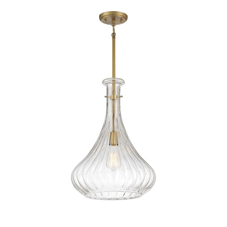 1 Light Pendant, Warm Brass