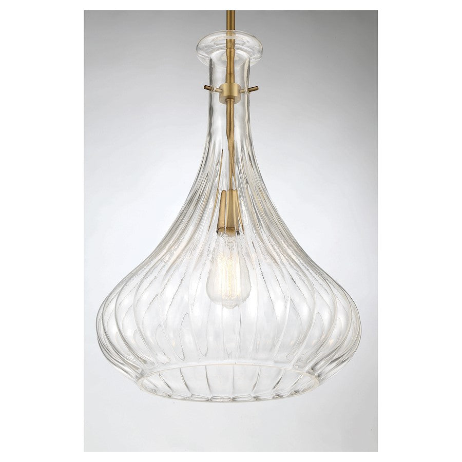 1 Light Pendant, Warm Brass