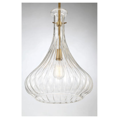 1 Light Pendant, Warm Brass
