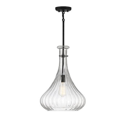 1 Light Pendant, Matte Black