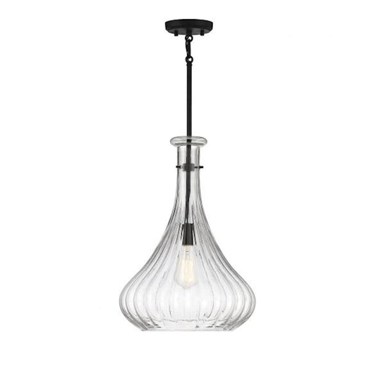 1 Light Pendant, Matte Black