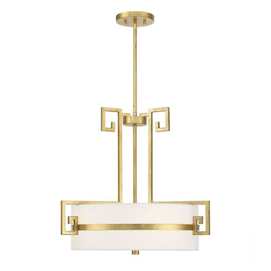 4 Light Pendant, True Gold