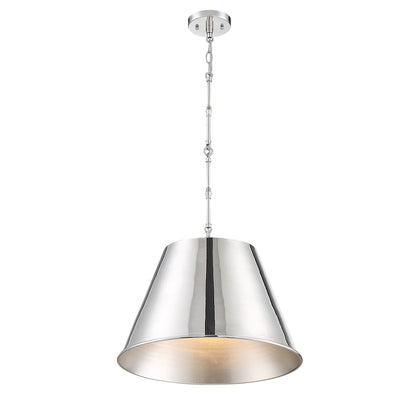 1 Light 13" Pendant, Polished Nickel