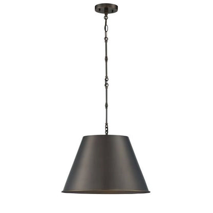 1 Light 13" Pendant, Old Bronze