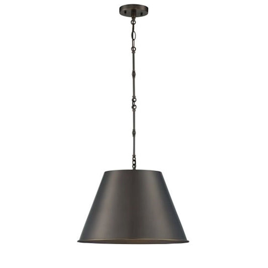 1 Light 13" Pendant, Old Bronze