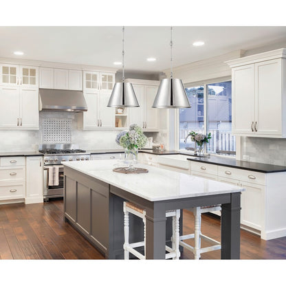1 Light 8.5" Pendant, Polished Nickel