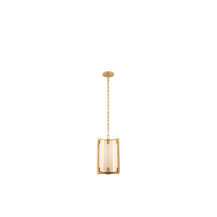 4 Light Pendant, Distressed Gold