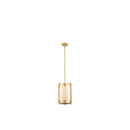 4 Light Pendant, Distressed Gold