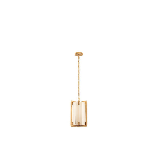 4 Light Pendant, Distressed Gold
