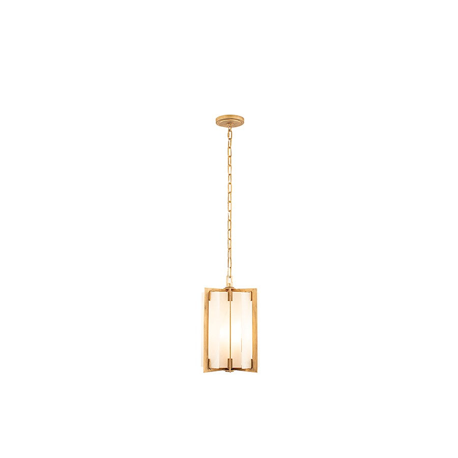 4 Light Pendant, Distressed Gold