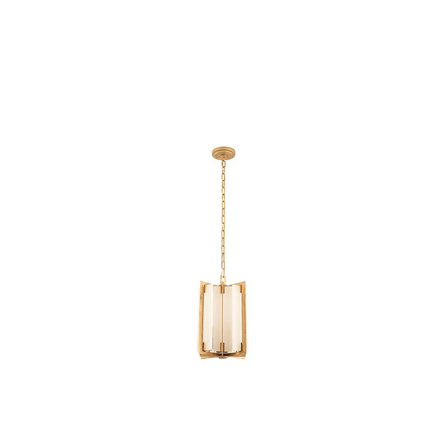 4 Light Pendant, Distressed Gold