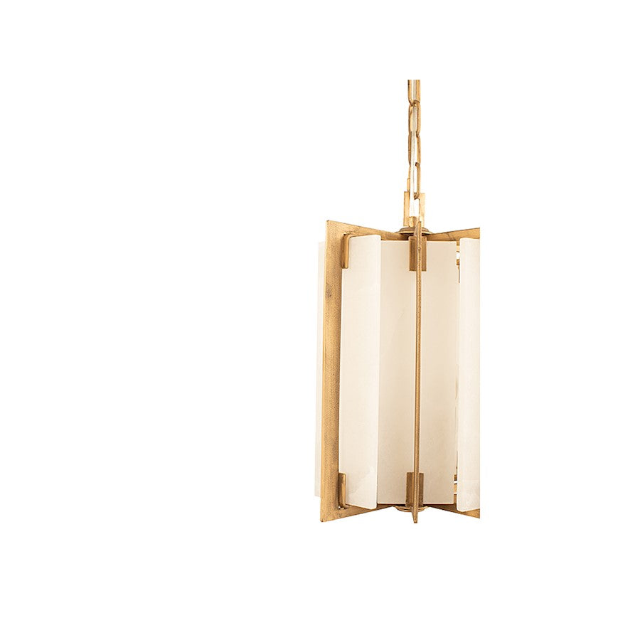 4 Light Pendant, Distressed Gold