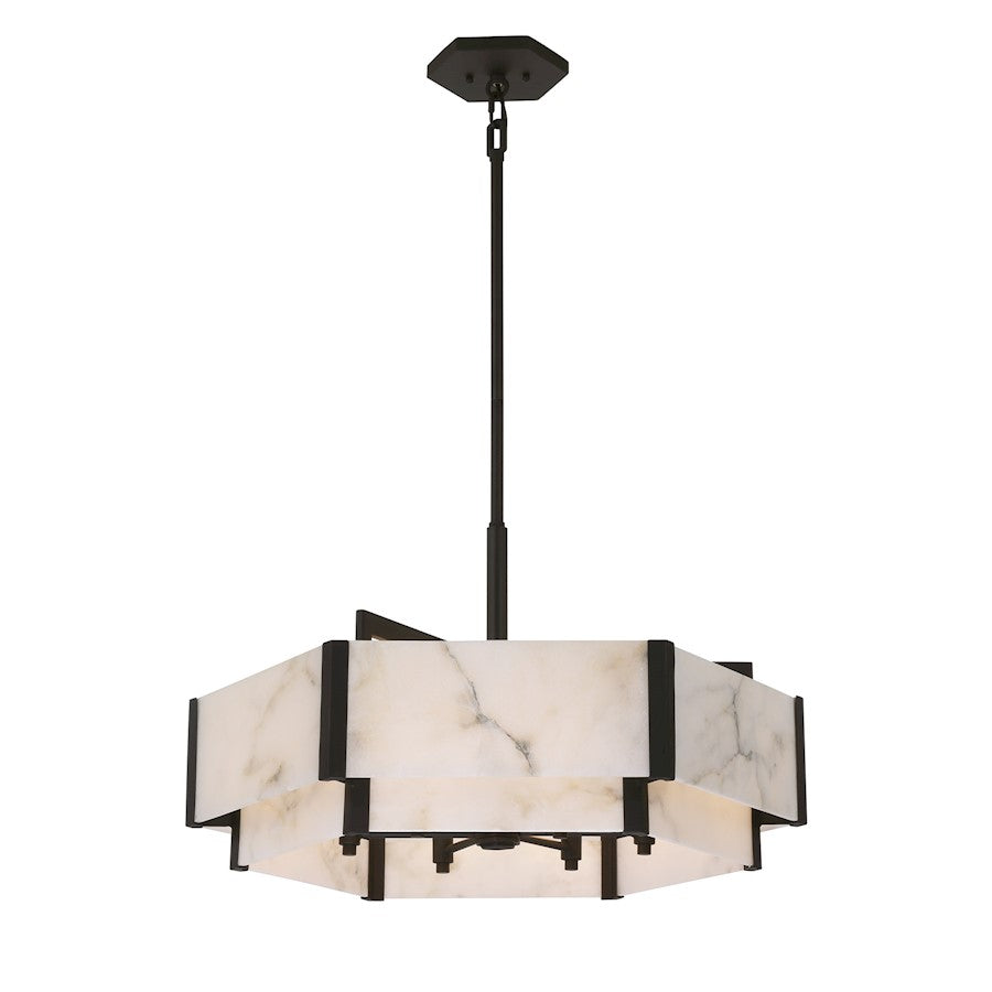 Savoy House Orleans 6 Light Pendant, Black Cashmere