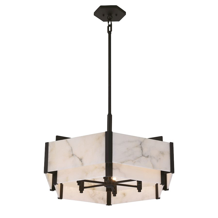 Savoy House Orleans 6 Light Pendant, Black Cashmere