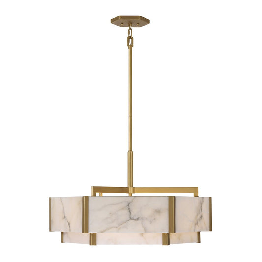 Savoy House Orleans 6 Light Pendant, Distressed Gold
