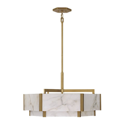 Savoy House Orleans 6 Light Pendant, Distressed Gold
