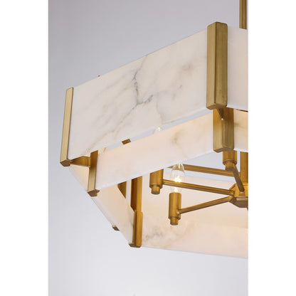 Savoy House Orleans 6 Light Pendant, Distressed Gold