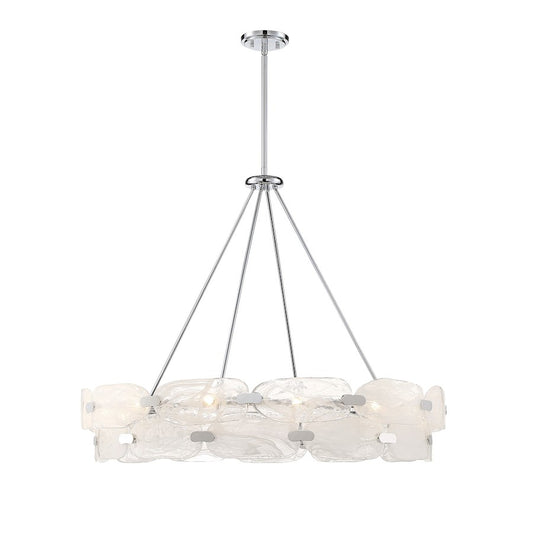 12 Light Pendant, Chrome