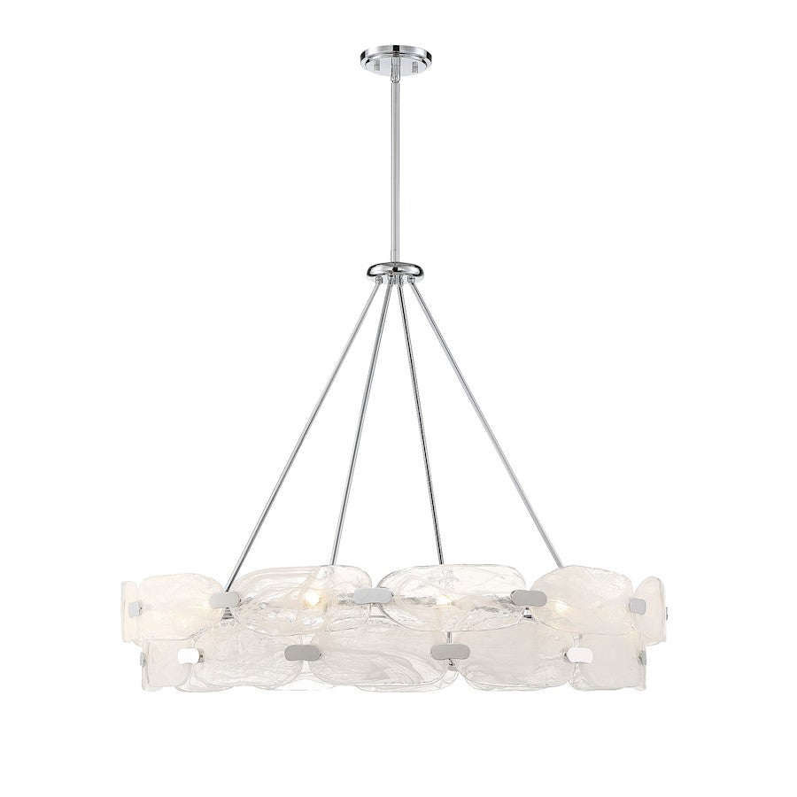 12 Light Pendant, Chrome