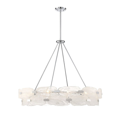 12 Light Pendant, Chrome